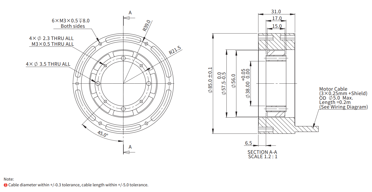 ACD85-P-15-Y 尺寸图