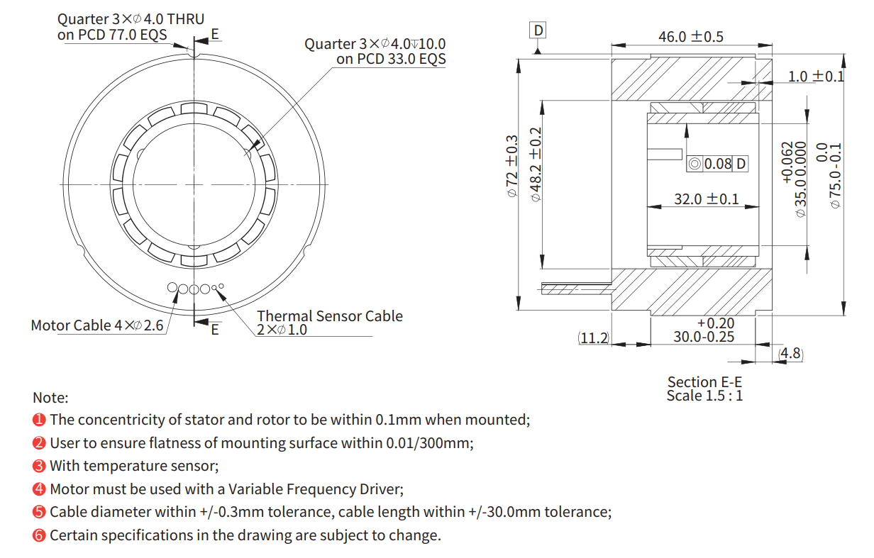 ADR075-F-030（低速） 尺寸图