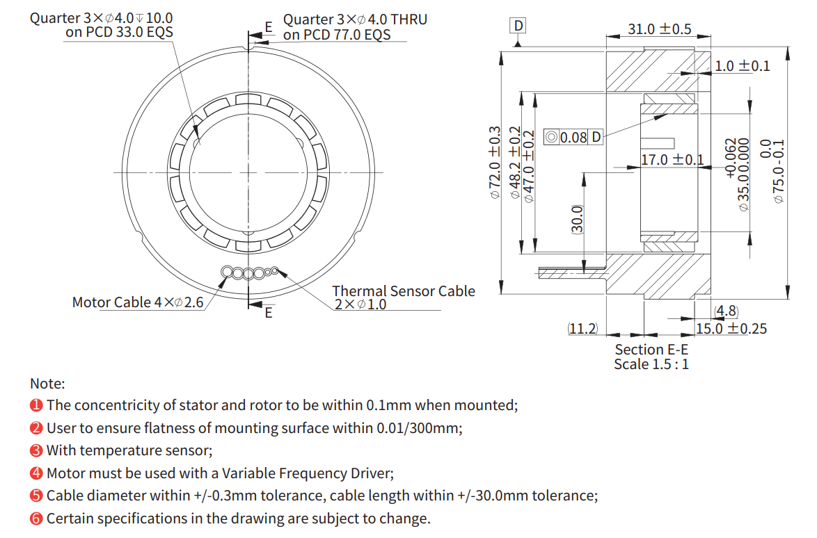 ADR075-F-015（低速） 尺寸图
