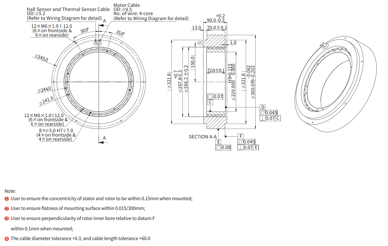 ADR360-P-70（并联） 尺寸图