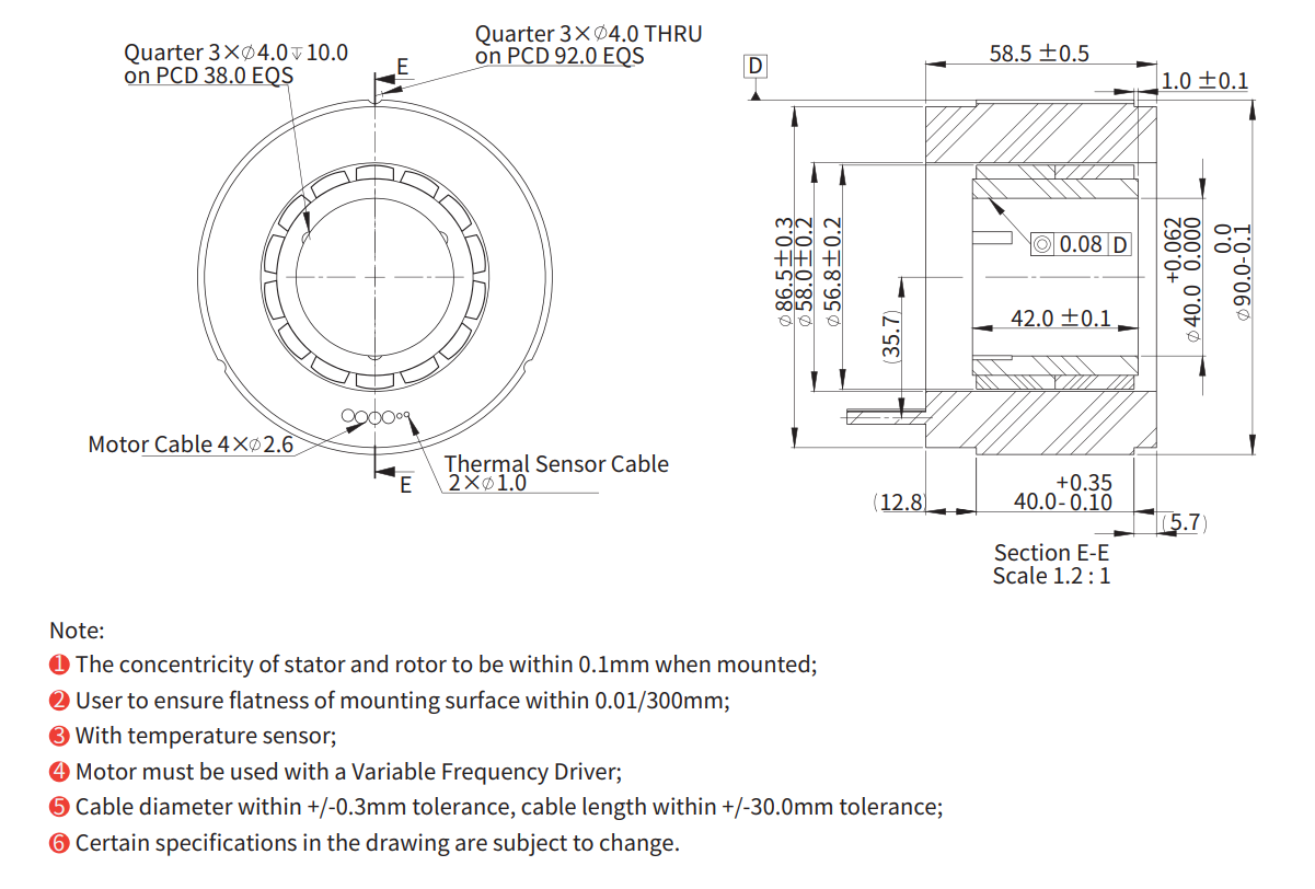 ADR090-F-040（高速） 尺寸图