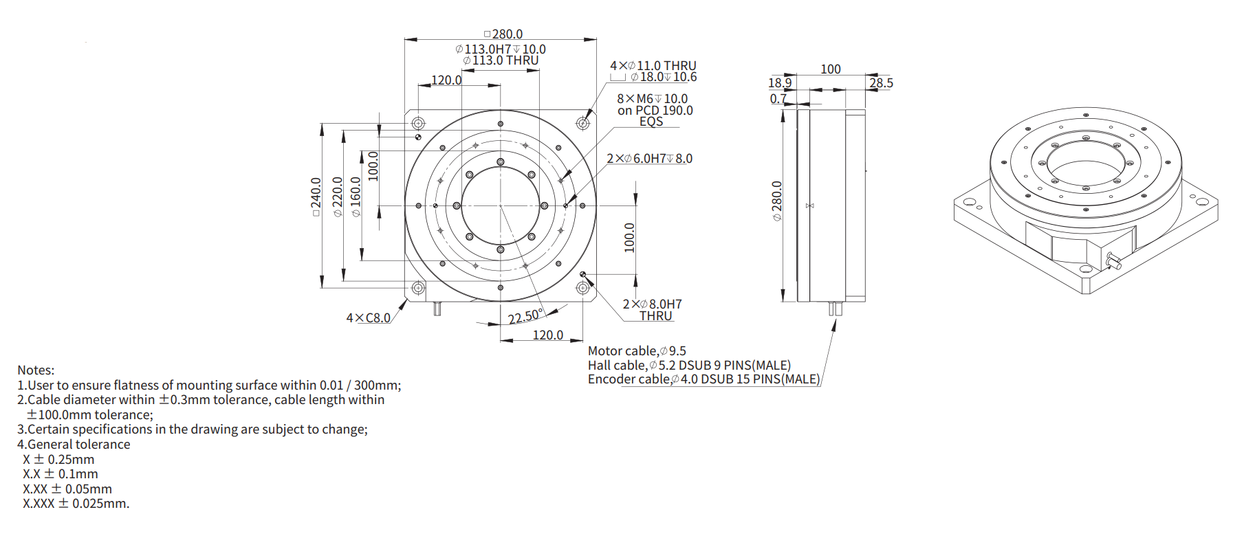 AXD280-100（并联） 尺寸图