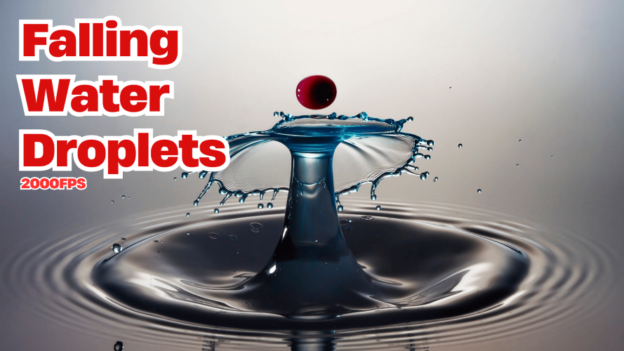 2000FPS High-Speed Camera Captures the Dynamics of Falling Droplets