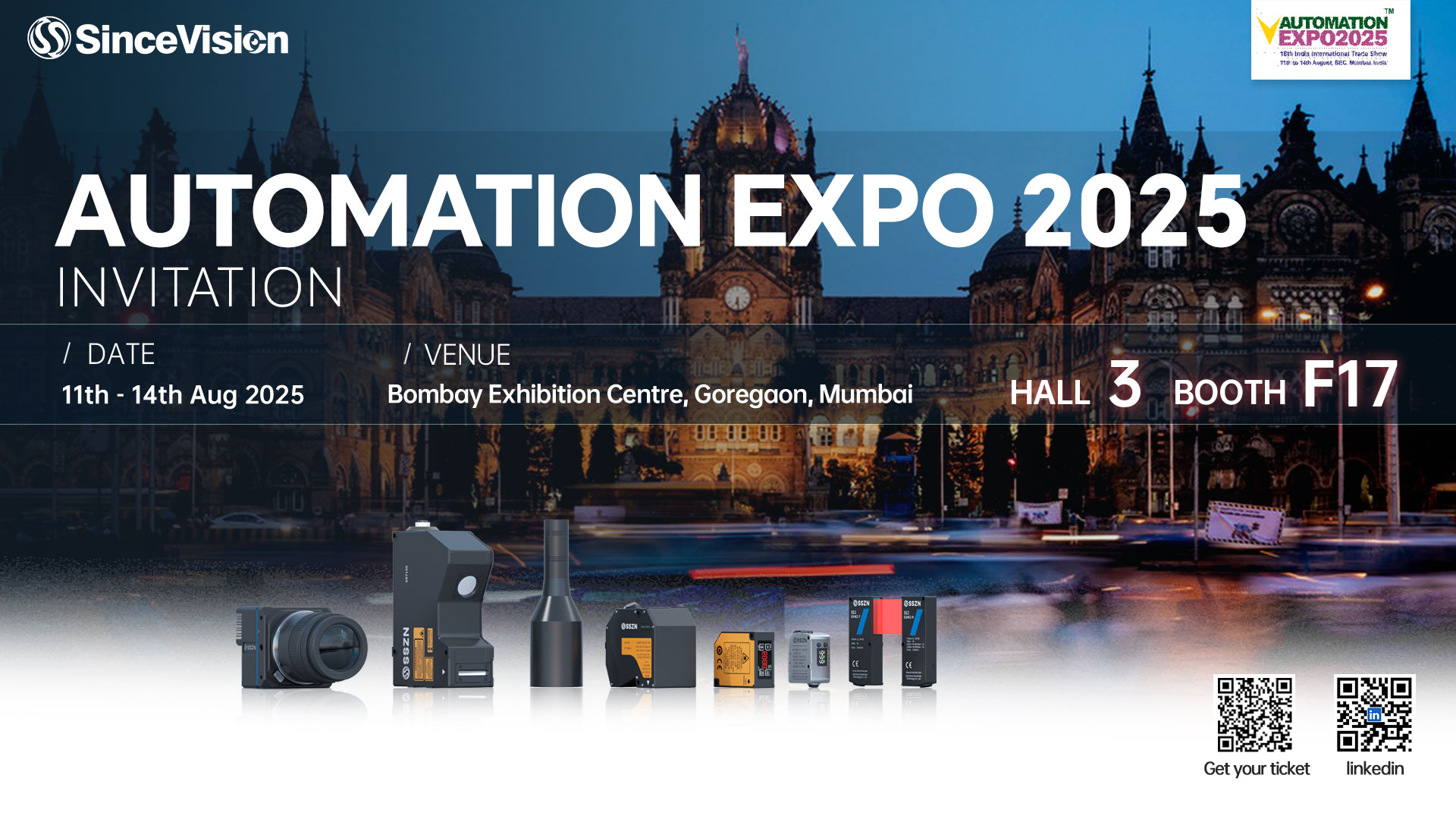 SinceVision to Showcase Advanced Sensor Technologies at AUTOMATION EXPO 2025 India