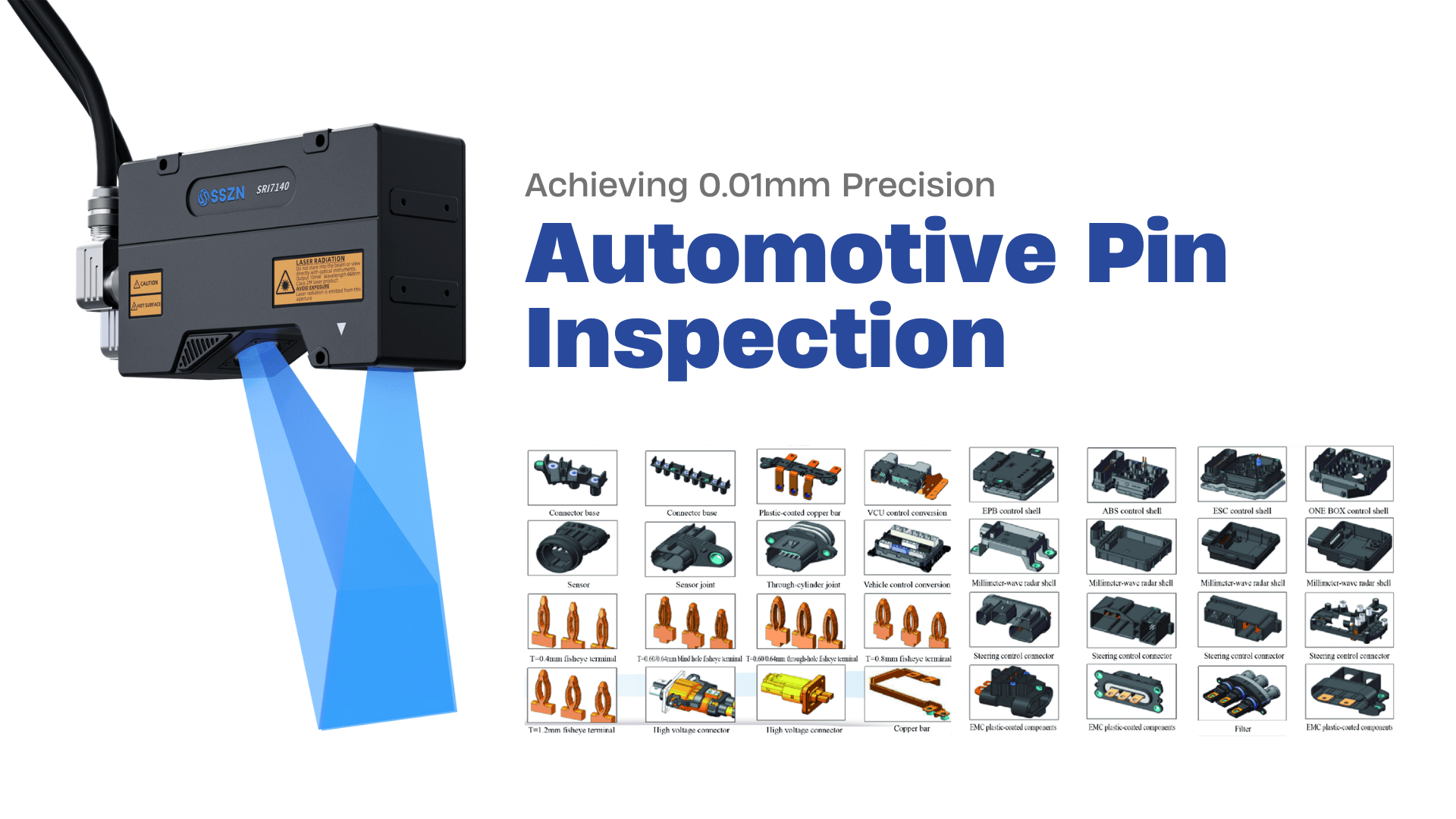 Automotive Connector Pin Inspection: How 3D Blue Laser Profiling Achieves Sub-0.01mm Repeatability