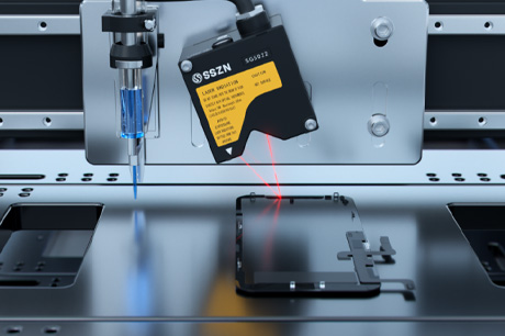 手机屏幕盲孔点胶引导